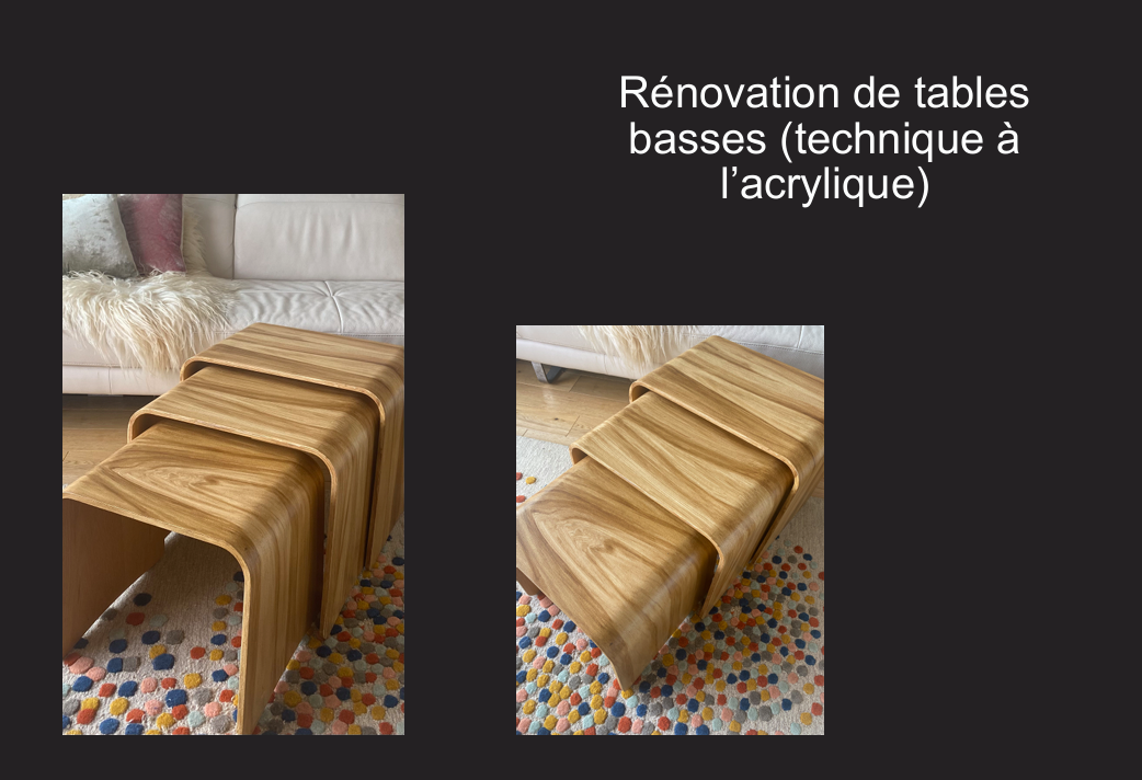 Tables basses en faux bois